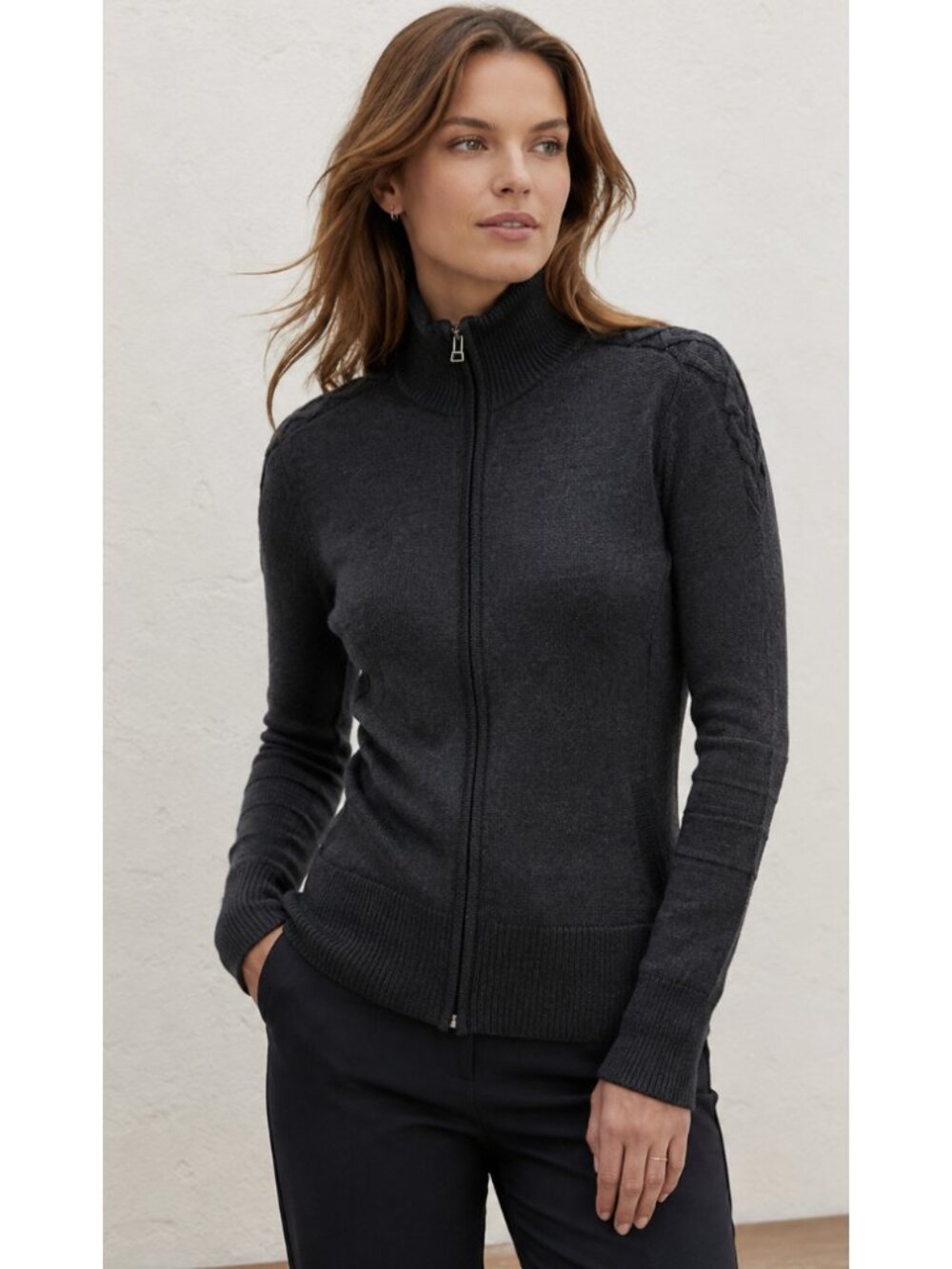 IBEX Chroma 100% Merino Wool Zip Up Cardigan Sweater Gray XS Outdoor Gorpcore